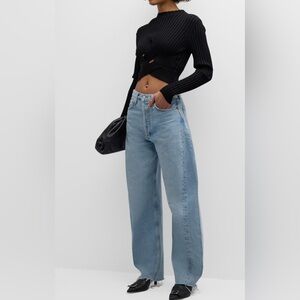 Agolde Light Blue Luna Wide Leg Jeans size 30